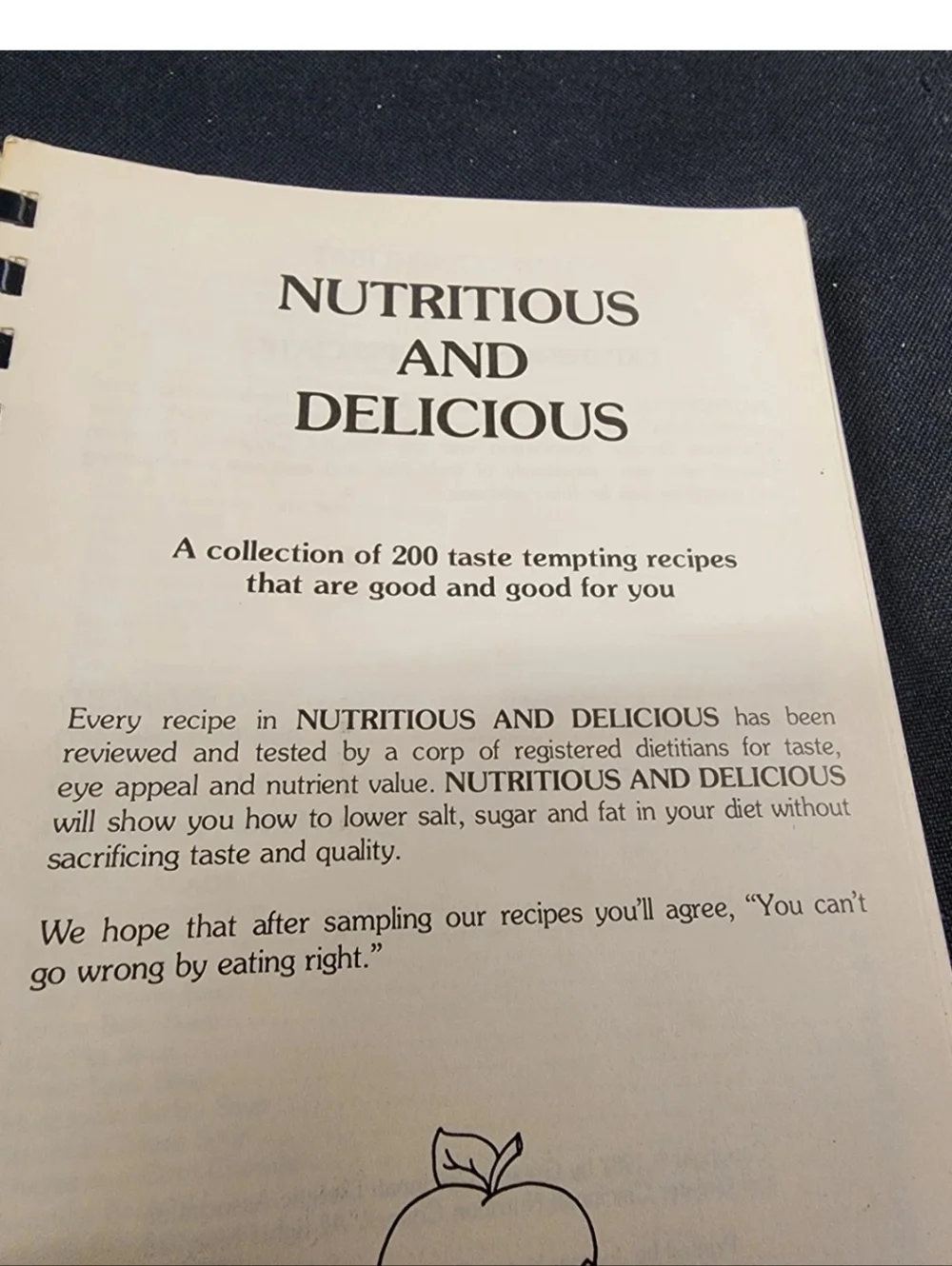 Vintage Cookbook Nutritious And Delicious Used Complete